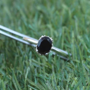Natural Black Onyx Ring Handmade Silver Ring 925 Sterling Silver Ring Black Onyx Designer Ring Gift for her December Birthstone Promise Ring