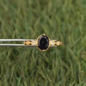 Natural Black Onyx Ring-Handmade Silver Ring-925 Sterling Silver Ring-Black Onyx Designer Ring-Gift for her-December Birthstone-Promise Ring