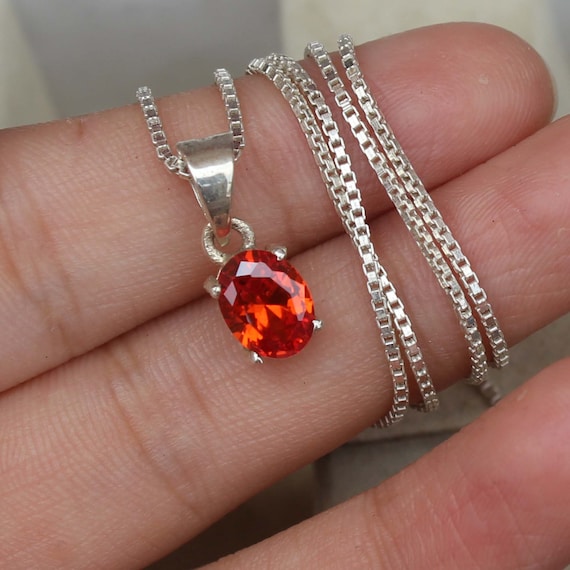 Zircon Orange Stone Necklace for Jewellery Making Silver Charms Jewellery Stone Necklace Jewellery Making Birthstone Gemstone Etsy Canada