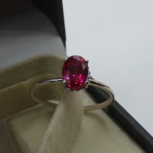 Ruby Ring, 925 Sterling Silver Ring, Oval Ruby Designer Ring, Birthday Gift, Promise Ring, Oval Ring, Women Ring, Handmade Silver Ring