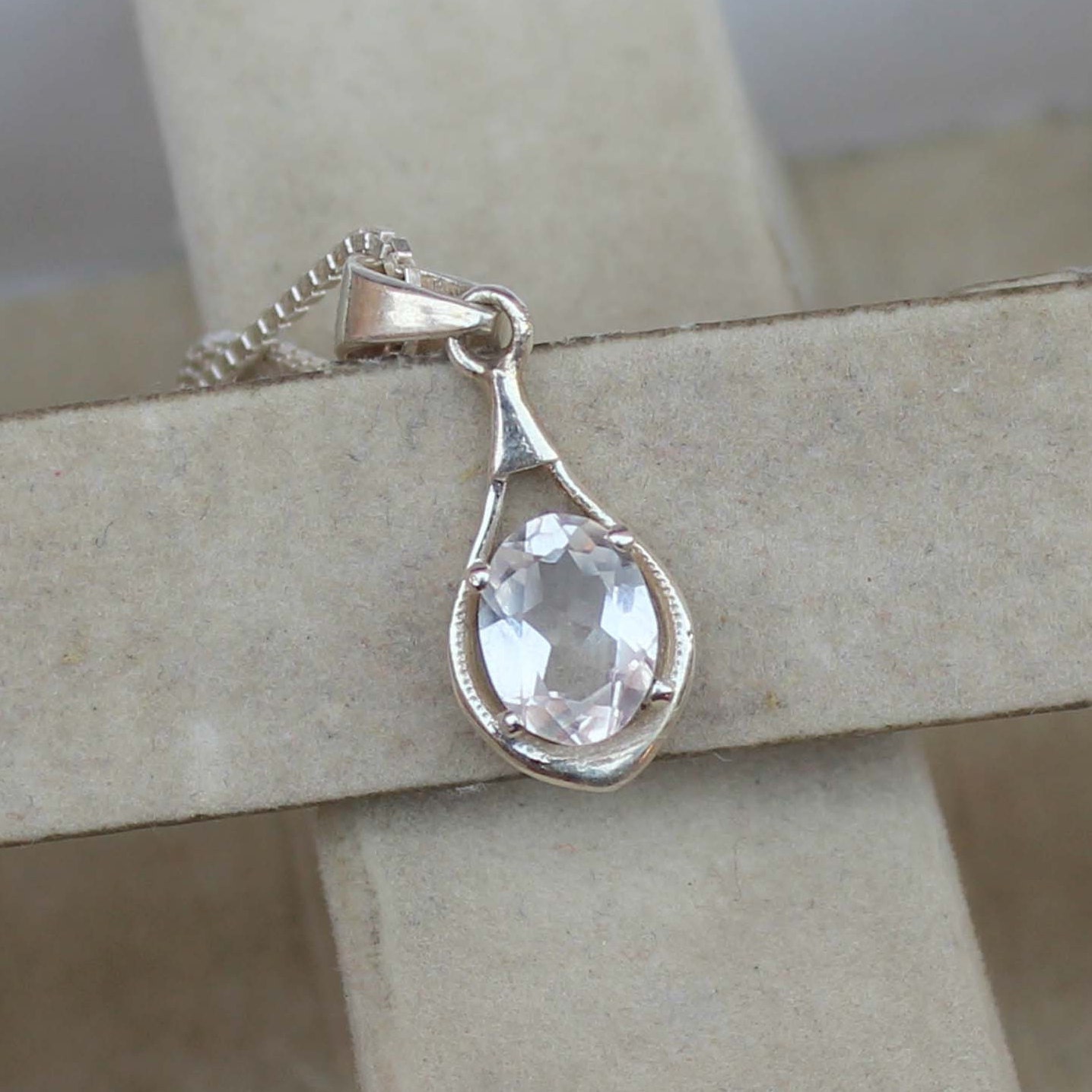 Vintage-inspired Oval London Blue Topaz And Diamond Pendant #105433 - Seattle Bellevue | Joseph Jewelry