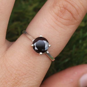 925 Sterling Silver Ring Black Onyx Designer Ring Gift for her December Birthstone Promise Ring Natural Black Onyx Ring Handmade Silver Ring