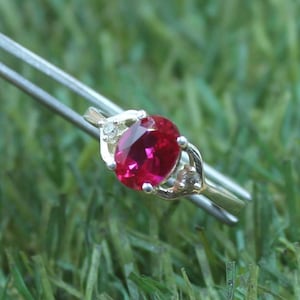 Ruby Ring 925 Sterling Silver Ring Oval Ruby Designer Ring Birthday Gift Promise Ring wedding ring Handmade Silver Ring gift for her
