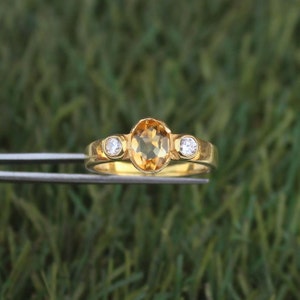 Citrine Ring, 925 Sterling Silver Ring, Oval Ring, Gemstone Ring, Boho Ring, Statement Ring, Handmade Ring, Women Ring, Yellow Citrine Ring