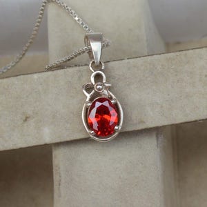 Orange Zircon Pendant, Silver Pendant, Orange Pendant, Oval  Pendant, Oval Cut Stone Pendant, Wedding Pendant, Gift For Woman, Gift Pendant