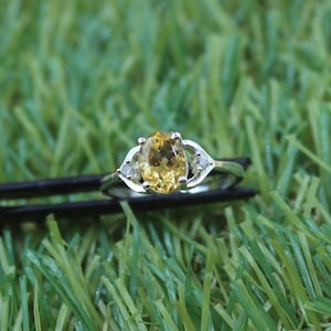 Citrine Ring Oval Cut Citrine Ring November Birthstone Ring Engagement Ring Gemstone Ring 925 Sterling Silver Ring Gift For women simple