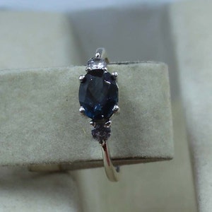 London Blautopas Solitär Ring: 925 Sterling Silber, Dezember Geburtsstein