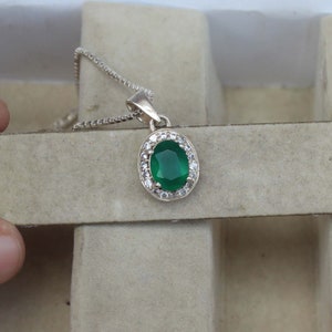 Green Onyx Pendant 925 Sterling Silver Pendant Natural Green Onyx Gemstone Handmade Jewelry Gift Jewelry For Her