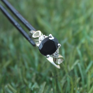 Natural Black Onyx Ring Handmade Silver Ring 925 Sterling Silver Ring Black Onyx Designer Ring Gift for her December Birthstone Promise Ring
