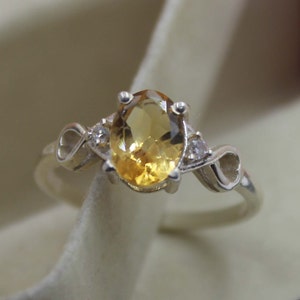 itrine Ring, 925 Sterling Silver Ring, Oval Ring, Gemstone Ring, Boho Ring, Statement Ring, Handmade Ring, Women Ring, Yellow Citrine Ring