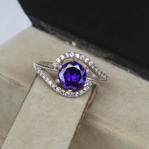 Sterling Silver Iolite Ring: Handmade Women&#39;s Anniversary Jewelry