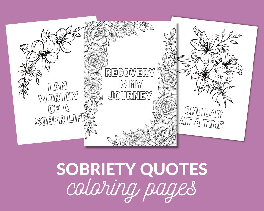 Sobriety Quotes Printable Coloring Pages, Adult Coloring Pages