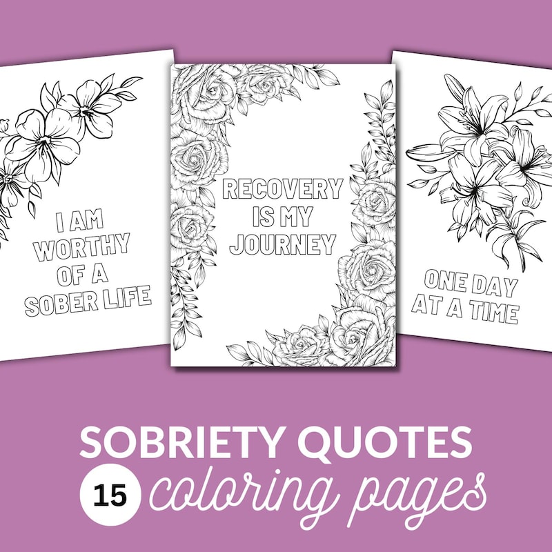 Recovery Coloring Pages Etsy