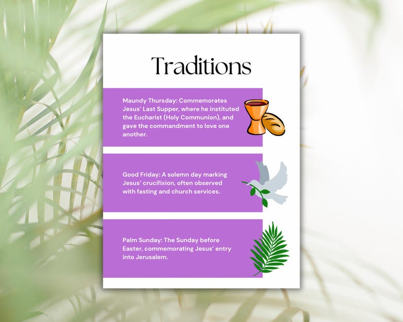 Lent Information Printable Posters (set of 5), Christian Classroom Wall ...