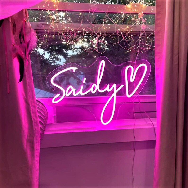 Light up Sign Name Neon Sign Custom Neon Sign Bedroom LED Etsy