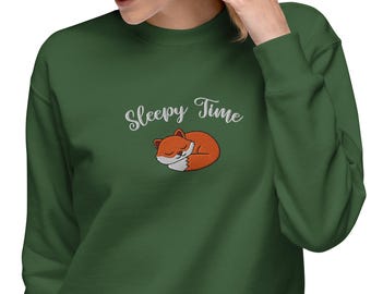 Sudadera con estampado de zorro dormilón