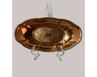 Coppercraft Guild Taunton Mass Vintage Copper Serving Tray 12”x6.5”