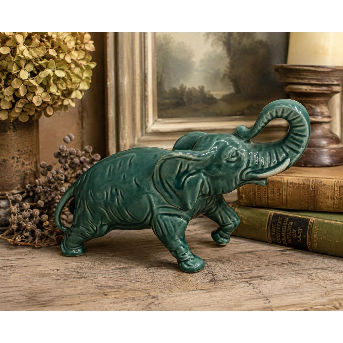 Ceramic Elephant Trunk Up - Etsy