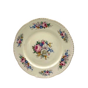 Plato antiguo de Homer Laughlin Virginia Rose de 9,25 pulgadas, década de 1940.