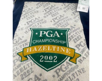 PGA Championship 2002 Hazeltine Golf Towel By Devant - Navy & Beige 25" x 16"