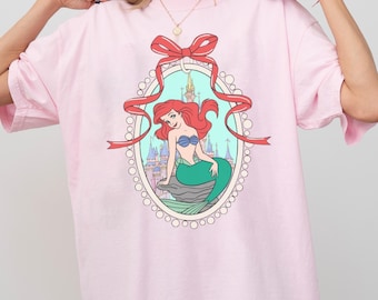 Camiseta Ariel Coquette, Camiseta La Sirenita Coquette, Camiseta Princesa Ariel, Camiseta Ariel Infantil, Camiseta Cumpleaños Ariel, Camiseta Princesa Ariel
