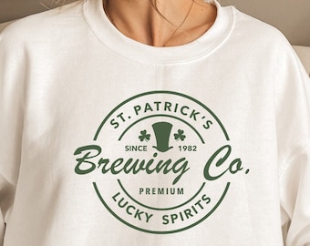 St Patrick Brewing Co Sweatshirt, Lucky Sweatshirt, Funny St Pattys Day Shirt, Drinking Shirt, Irish Shirt, St Patricks Day Gift,