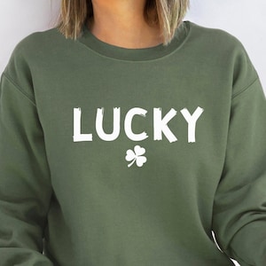 Lucky Sweatshirt, Plus Size St Patricks Day, St Patricks Day Sweatshirt,  Shamrock,st Patrick Sweater, Womens St Pattys Day, Teacher Shirt - Etsy