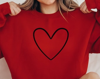Heart Sweatshirt, Valentine Sweatshirt, Valentine Shirt,  Love Sweatshirt, Couple Shirt, Crewneck Sweater, Gift For Woman
