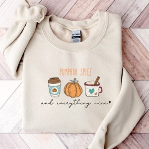 Pumpkin Spice Sweatshirt, Fall Coffee Sweatshirt, Fall Sweater, Cute Fall Sweater, Women Fall Sweater, Coffee Sweatshirt