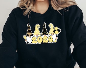 New Year Sweatshirt, New Year Gnomes Sweater, Happy New Year Gift, Cute Gnome Gift, Christmas Gnomes Sweatshirt, Holiday Sweatshirt