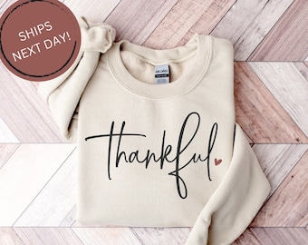 Thankful Sweatshirt, Retro Cute Fall Sweater, Vintage Thankful, Trendy Women 2024, Thanksgiving Shirt, Thanksgiving Family Sweatshirt Gift