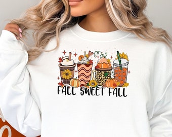 Camisa de café de otoño, camisas de otoño para mujeres, suéter de otoño dulce, sudadera Tis The Season, camisa Autumn Vibes, sudadera con especias de calabaza