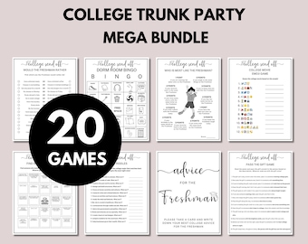 20 College Trunk Party Games, Game Bundle, Going Away College Sign, College Going Away Party Games, College Send Off, College Farewell- CTP1