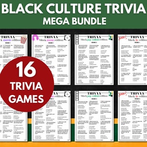 Zwarte popcultuur trivia bundel, zwarte cultuur, zwarte muziek, zwarte films, zwarte mensen trivia vragen en antwoorden, Instant Download- BC01
