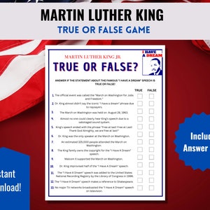 MLK Activities, MLK Quotes, Black History Month Games, MLK Day, mlk Printable, Homeschool Printables, Martin Luther King Game