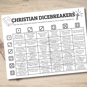 Christian Icebreaker Game, Bible Games, Church Activity, Christian Getting To Know You, Christian Conversation Starters, Youth Group Game