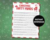 Dirty Minds Christmas Game, Adult Christmas Game, Adult Christmas Party Games, Christmas Drinking Game, Christmas Ladies Night, Friendsmas