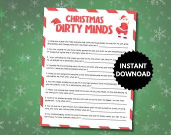 Dirty Minds Christmas Game, Adult Christmas Game, Adult Christmas Party Games, Christmas Drinking Game, Christmas Ladies Night, Friendsmas