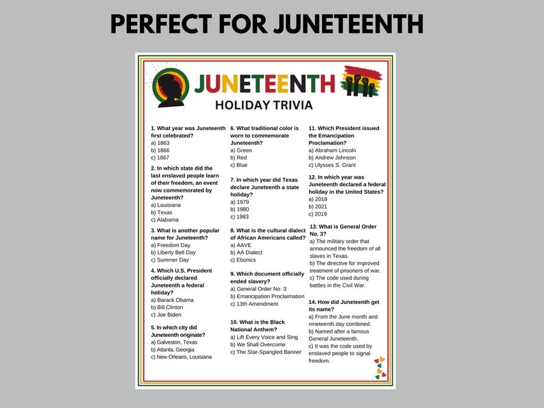 Juneteenth Trivia Printable Juneteenth Games Juneteenth Ideas Juneteenth Activities Black Juneteenth Trivia Printable Juneteenth Games Juneteenth Ideas Juneteenth Activities Black