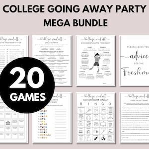 College Trunk Party Games, College Going Away Party Games, Printable Game Bundle, College Send Off, College Farewell Games, University- CTP1