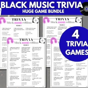 Trivia sobre música negra, Trivia negra, Juegos musicales, Juegos de fiesta afroamericanos, Mes de la Historia Afroamericana, Juneteenth, Rompehielos, Hip Hop - BC01