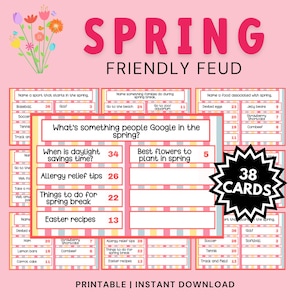 Frühling Freundschaftsspiel, Frühling Partyspiel, Frühling Familienspiele, Frühling Trivia, Frühling Druckbares Spiel, Frühling Freundschaftsspiel, Frühlingsthema