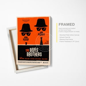 The Blues Brothers Movie Poster Canvas, Retro Vintage Movie Poster, Canvas Wall Art, Movie Art, Movie Lovers Gifts image 2