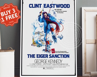 The Eiger Sanction Movie Poster Canvas, Retro Vintage Movie Poster, Canvas Wall Art, Movie Art, Movie Lovers Gifts