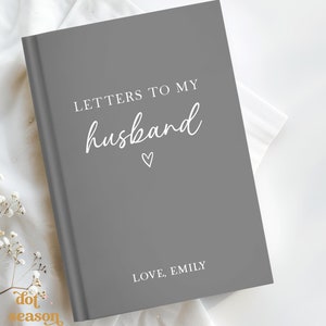 Cartas para meu marido Caderno personalizado, presente de Natal da esposa, presentes de aniversário de casamento, diário de nome personalizado, querido marido