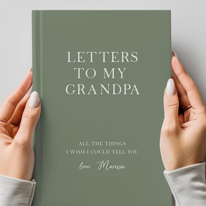 Diario de cartas a mi abuelo, regalo conmemorativo para el abuelo, regalo para el duelo, diario de duelo, diario personalizado