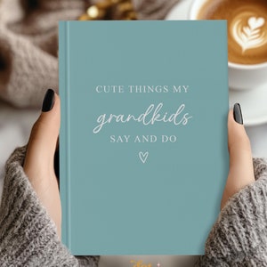 Grandparents Journal for Grandma, Cute Things My Grandkids Say and Do, Gift for New Grandparents, Custom Journal Mimi Nana Christmas Gift,