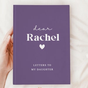 Diario personalizado para querida hija, diario personalizado con cartas a mi hija, diario de recuerdo de la infancia, regalo para baby shower, libro de recuerdos personalizado