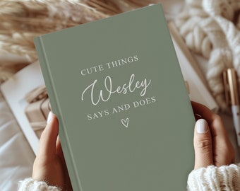 Childhood keepsake memory book, Kids quote book, Baby Journal, Toddler book, childhood journal keepsake, Cute Things My Kids Say and Do,