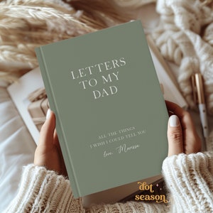 Diario de cartas a mi papá, regalo conmemorativo para papá, regalo para el duelo, diario de duelo, diario personalizado